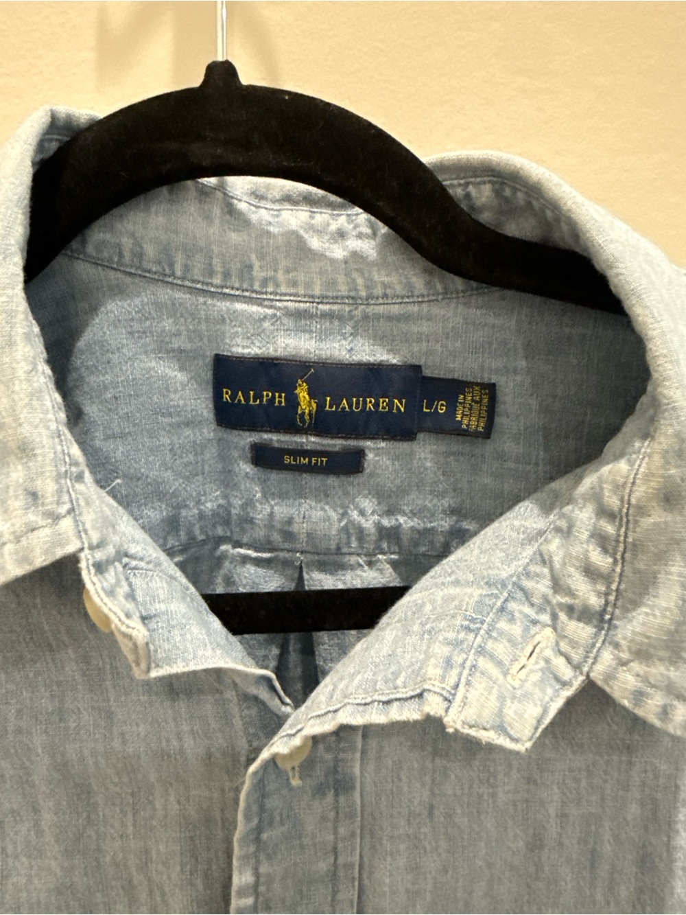 Ralph Lauren Light Blue Denim Button-Down Shirt - Men's - Picture 3 of 5